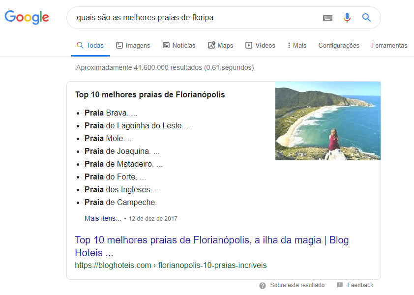 featured snippet posicao zero ranking