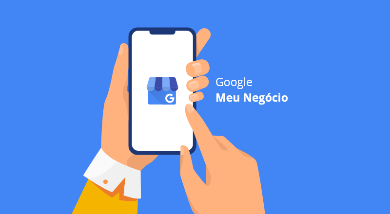 Pessoa mexendo no Google Meu Negócios