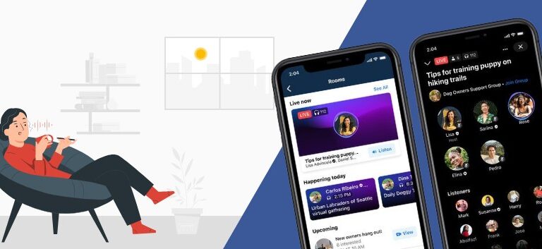 header facebook concorrente clubhouse webshare